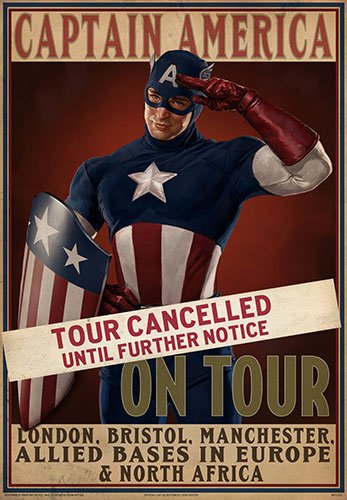 eFx Captain America Tour Cancelled Movie Prop Poster