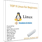 EZITSOL 32GB 9-in-1 Linux Bootable USB Drive for Beginners | Multiboot installer for Ubuntu Mint MX Zorin Fedora Elementary live try install and boot repair