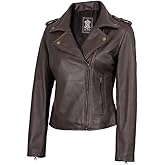 Blingsoul Real Lambskin Leather Jacket Women - Asymmetrical Style Womens Leather Jackets