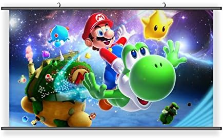 POSTUP Super Mario Brothers Hanging Wall Scoll Fabric Decorative Horizontal Poster (21.6" x 13.8") - PUMARIO05