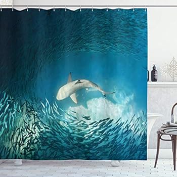 Ambesonne Sports Decor Shower Curtain Set Dark Blue Soccer Ball Surrounded By Art Graphic Inspirational Petals Football Game Theme 84 Inches Extralong Bathroom Accessories Bathroom Accessories Bath