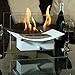 Sunnydaze Zen Tabletop Fireplace, Indoor Ventless Bio Ethanol Fire Pit, Long Lasting Burn Time, White