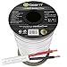 14 AWG CL2 OFC In Wall Speaker Wire, GearIT Pro Series 14 AWG Gauge (250 Feet / 76.2 Meters / White) OFC Oxygen Free Copper UL CL2 Rated In-Wall Speaker Wire Cable for Home Theater and Car Audio