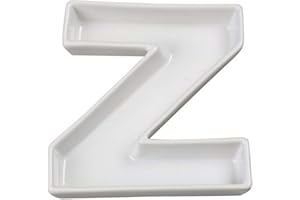Ivy Lane Design Ceramic Love Letter Dish, Letter Z, White