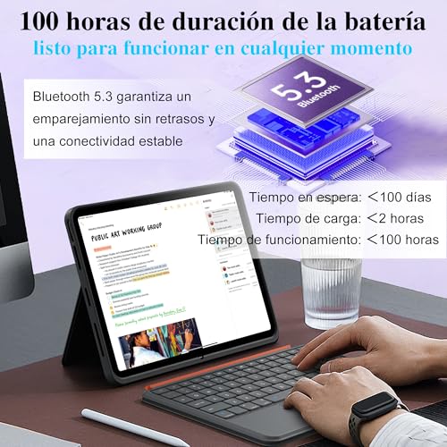 WIWU Keyboard Case for iPad Pro 13 M4/M5 2024/2025 Magnetic 3 in 1 Detachable Keyboard Case with Touchpad Adjustable Stand Backlit Keys 7 Colors (Black, iPad Pro 13"(M4/M5 2024/2025)