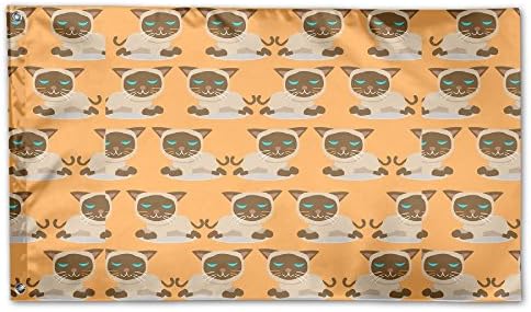Inspirational Siamese Cats Seasonal Home Yard House Garden Flags Semi Transparent Polyester Fiber 3x5 Emblemize