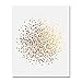 Abstract Dots Gold Foil Art Print Small Poster Cluster of Dots Modern Wall Decor 5 inches x 7 inches A27