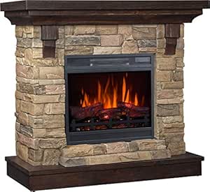 Chimenea eléctrica Chimenea de piedra Genius, chimeneas de pie