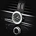 Car Air Vent Clock ALLOMN Car dashboard Clock Luminous Mini Auto Interior Quartz Analog Watch (Silver)