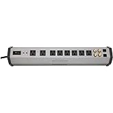 Furman PST-8D Power Station 8-Outlet Audiophile Surge Protector, SMP | 8-outlet surge protector, 2 isolated banks (digital + linear), aluminum chassis, SMP+, LiFT