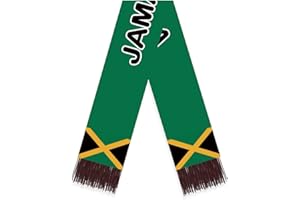 Jamaica Scarf, 5FT Long Jamaican Velvet Shawl,150×18cm Decor For Sport Parade Graduation