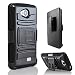 LG Tribute Case LS660, LG Optimus F60 Case, StarShop LG Tribute LS660 F60 (Virgin Mobile,Sprint Prepaid) Dual Layer Holster Case with Kickstand and Locking Belt Swivel Clip Black