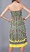 YiYaYo Womens Sexy Bohemian Vintage Strapless Summer Tube Top Dress Beachwear Yellow XXL