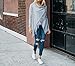 Viottiset Women's Tassel Hem Wrap Poncho Open Front Sweater Gray Blouse Coat Top S