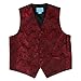Epoint EGC1B07C-3XL Red Black Paisley Romance Fashion Waistcoat Woven Microfiber Discount Vest XXX-Large Vest
