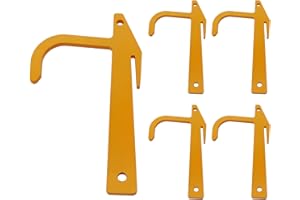 Bueyfolt 5 Packs Chain Link Banana Clip, Hook Loop Mesh Tools, Metal Fence Stretcher Tensioning, Top Rail Clamp Hanging for Fixed Chain Link