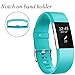 GEAK Bands for Fitbit Charge 2, Adjustable Sports Wrist Bands for Fitbit Charge 2, Small Classic Teal