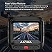 Ampulla Cruiser X Dual Dash Cam, Super HD 1296P Front & 720P Rear Dash Cam 170°& 160°Ultra Wide Angle Dashboard Camera G-Sensor WDR LDWS