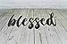 Blessed Small Size Raw Steel Unpainted Word Art