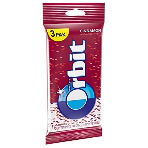 Orbit Cinnamon Sugarfree Gum, 3 FourteenPiece Packages (Pack of 10