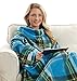 The Original Snuggie - Super Soft Fleece Blanket With Sleeves And Pockets - Blue Plaid
