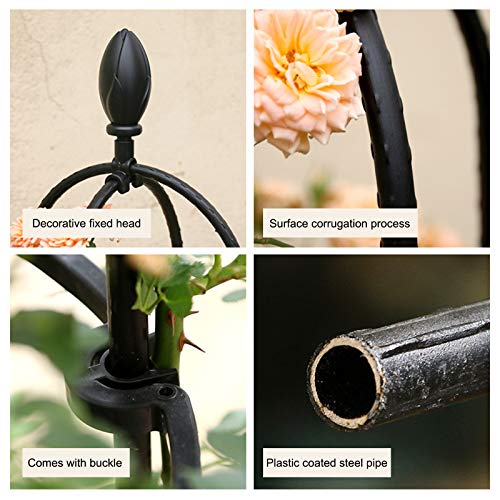 YLSZHY Obelisk Rankgitter für Kletterpflanzen, Rankgerüst, Rankhilfe für Kletterpflanzen und Blumenständer (120 cm) – Bild 4