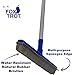 Fur Buster Rubber Broom with Squeegee - Pet Hair Removal -Dog Hair - Cat Hair - Water Spills - Multipurpose Surfaces - Extendable Pole Makes Cleaning Easy