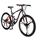 Eurobike OBK E7 Full Suspension Mountain Bike 21 Speed Bicycle 27.5″ Mens Bikes Disc Brakes MTB (Orange)thumb 3
