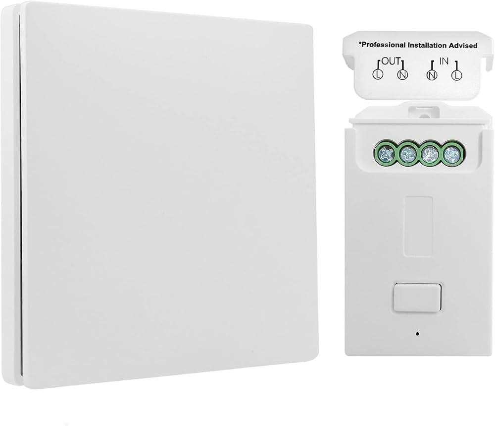 ECO-NEWLEAF Kinetic Wireless Switch Receiver Kit RF IP65 Waterproof No Wiring