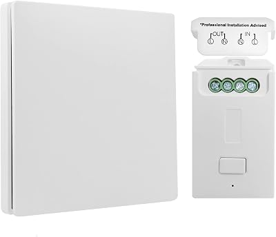 ECO-NEWLEAF Kinetic Wireless Switch Receiver Kit RF IP65 Waterproof No Wiring