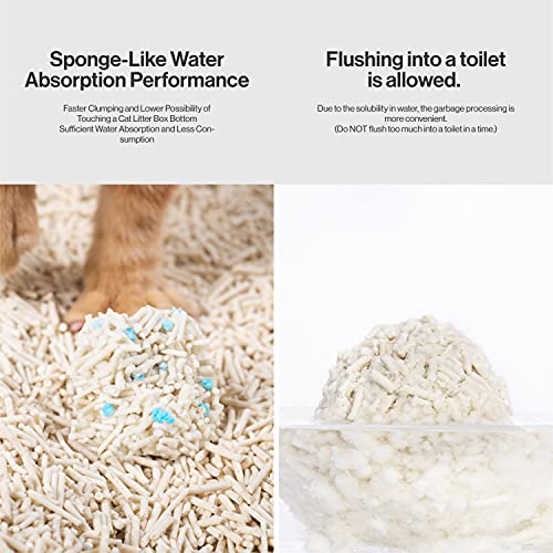 pidan Tofu Cat Litter, Flushable Blood Test, Ultra Absorbent, Clumping Cat Litter, Dust Free