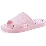 shevalues Shower Shoes for Women with Arch Support Quick Drying Pool Slides Lightweight Beach Sandals with Drain Holes