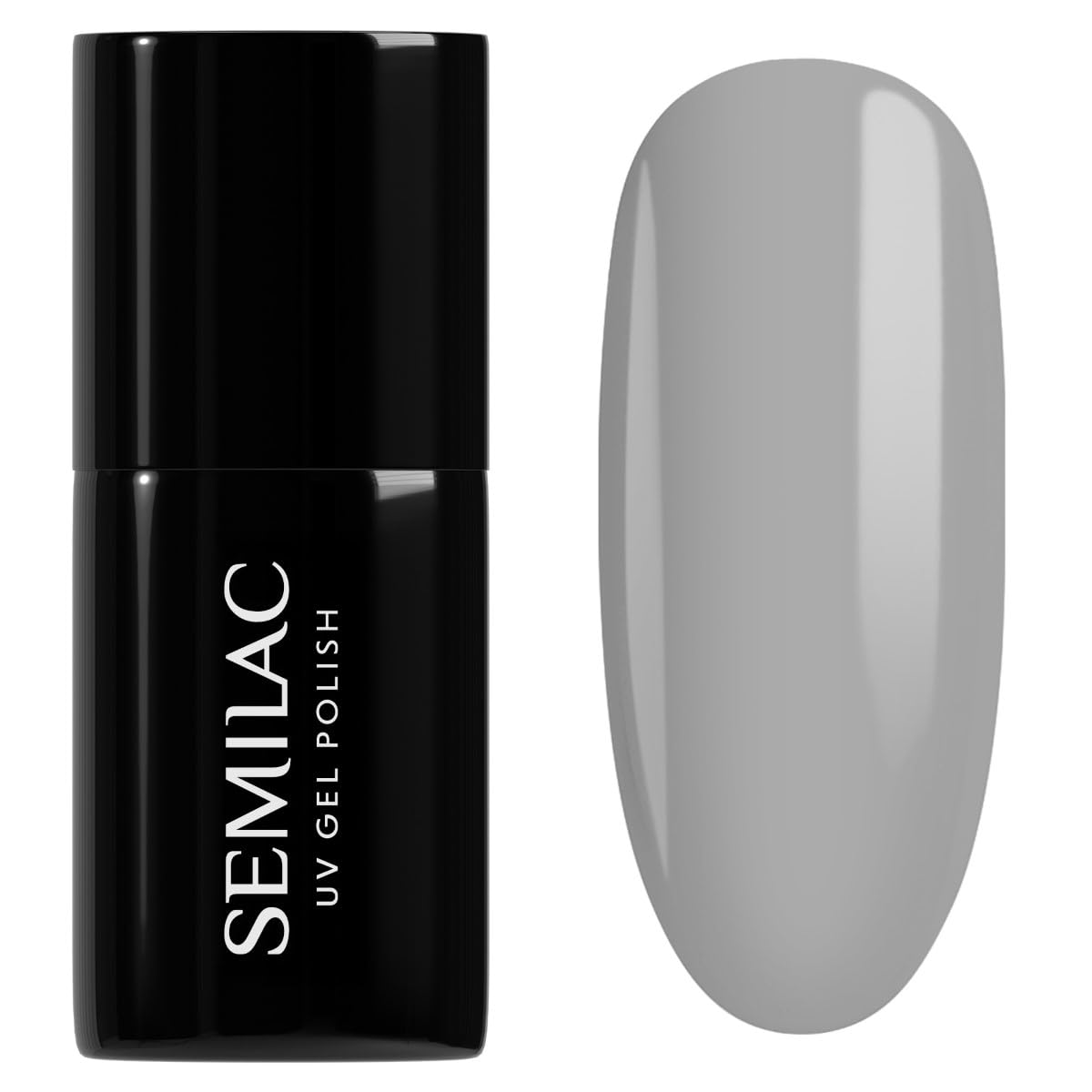 SEMILAC Gel Nail Polish 105 Stylish Grey - Full Coverage Gel Polish - Soak Off Easy To Use LED/UV Nail Lamp - Long Lasting Manicure and Pedicure up to 3 weeks