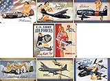 Lot 8 Pcs Sexy Girl and War Plane