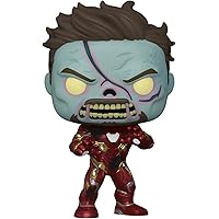 Funko Pop! Marvel: What If? - Zombie Iron Man, Amazon Exclusive Glow in The Dark