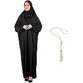 Modish Group Women Prayer Clothes with Hijab Muslim Outfits Long Robe Abaya Turkish Islamic Dresses Dubai Kaftan with Rosary