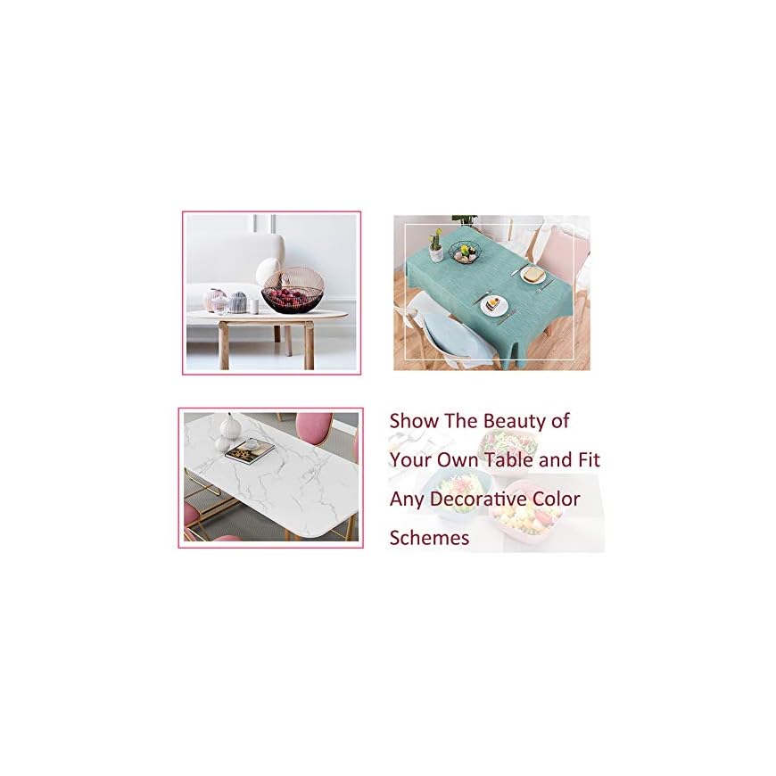 Wetop Translucent Plastic Placemats Set of 4 for Dining Table, Keeps Table or Desktop Cloth