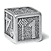 Q WORKSHOP Set of Metal D6 Dice (5): Solid Metal Import Dice (Die-Cast Designer Six-Sided Die / d6) - Dwarven Metal Black Design