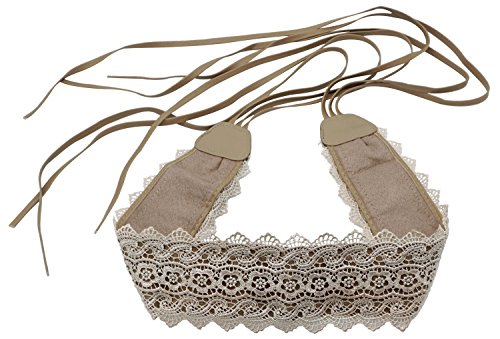 Lovful Women's Bowknot Lace Self Tie Wrap Around Obi Waist Band Cinch Wide Boho Belt,Khaki