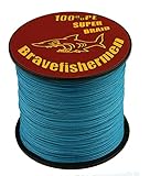 Bravefishermen Strong Pe Braided Fishing Line 10LB to 100LB Sea Blue