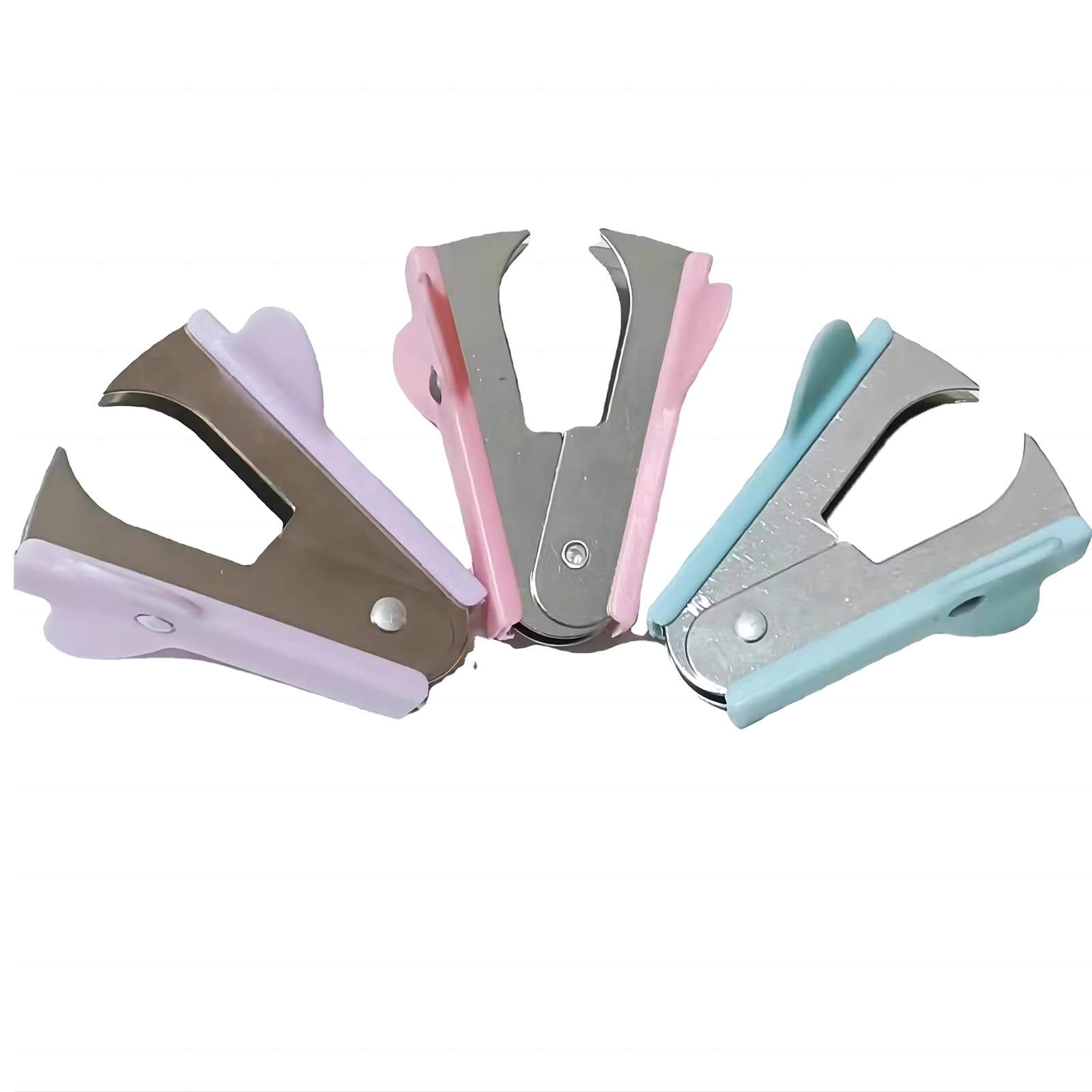 Skyzone 3 Pack Staple Remover, Staple Remover Tool with Steel Jaws, Extra Wide Finger Grip, Mini Staple Remover Binding Supplies Removal Tool for School Office Home
