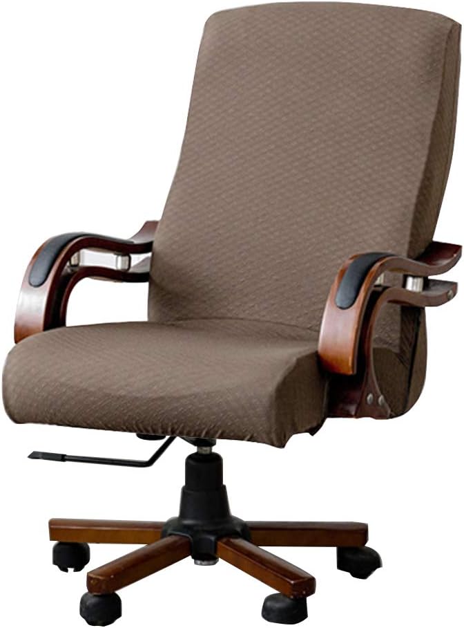 Best wide leather office chair slip cover with arms