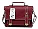 EOSUSI Women's Faux Leather Briefcases Messenger Bag Ladies Handbags, Red