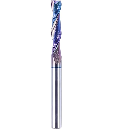 Amana Tool 51511-K Spektra Coated SC Spiral O Single Flute Plastic Cutting 1 8 D X 1 2 Ch X 1 4 Shk X 2 Inch Long Down Cut Cnc Router Bit Mirror Fini