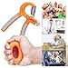 132LB/60kg Hand Gripper, RISEPRO Hand Strengthener Non-slip Gripper Hand Exerciser Strength Trainer for Athletes Pianists Kids Adjustable Resistance Set of 4 with 3 grip rings HG2060-3R