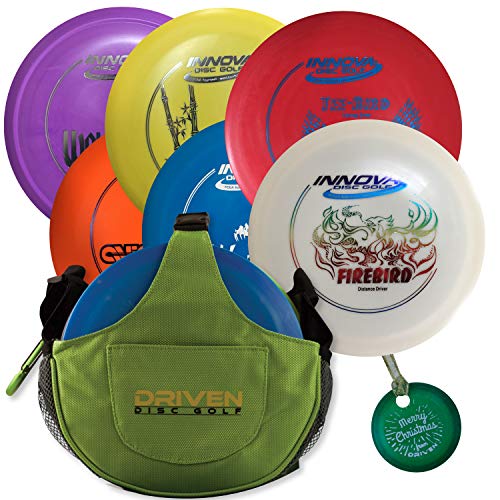 Holiday Special Edition Disc Golf Gift Set - Includes 6 Discs, Slingshot Bag, Mini Marker Christmas Tree Ornament