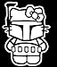 Boba Fett Hello Kitty Star Wars WHITE Vinyl Car/Laptop/Window/Wall Decal