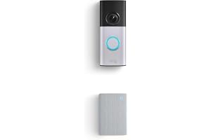 Ring Wired Doorbell Plus (newest model), Nickel Silver with Chime Plus (newest model), White