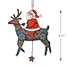 Hallmark 2495QK1452 Reindeer Wooden Pull String Keepsake Christmas Ornaments