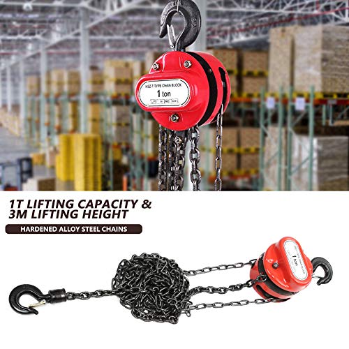 Cocoarm Kettenzug 1T Seilzug Riemenscheiben Kettenblock Hebelzug Ratschenzug Rund Ketten Flaschenzug 1T Chain Puller… – Bild 3